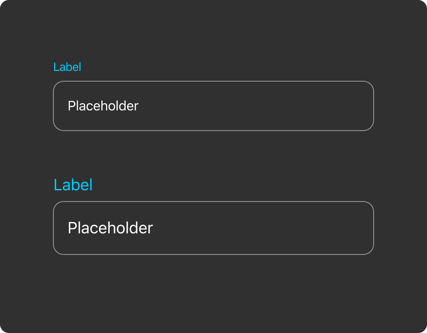 Larger-text accessibility screen variant
