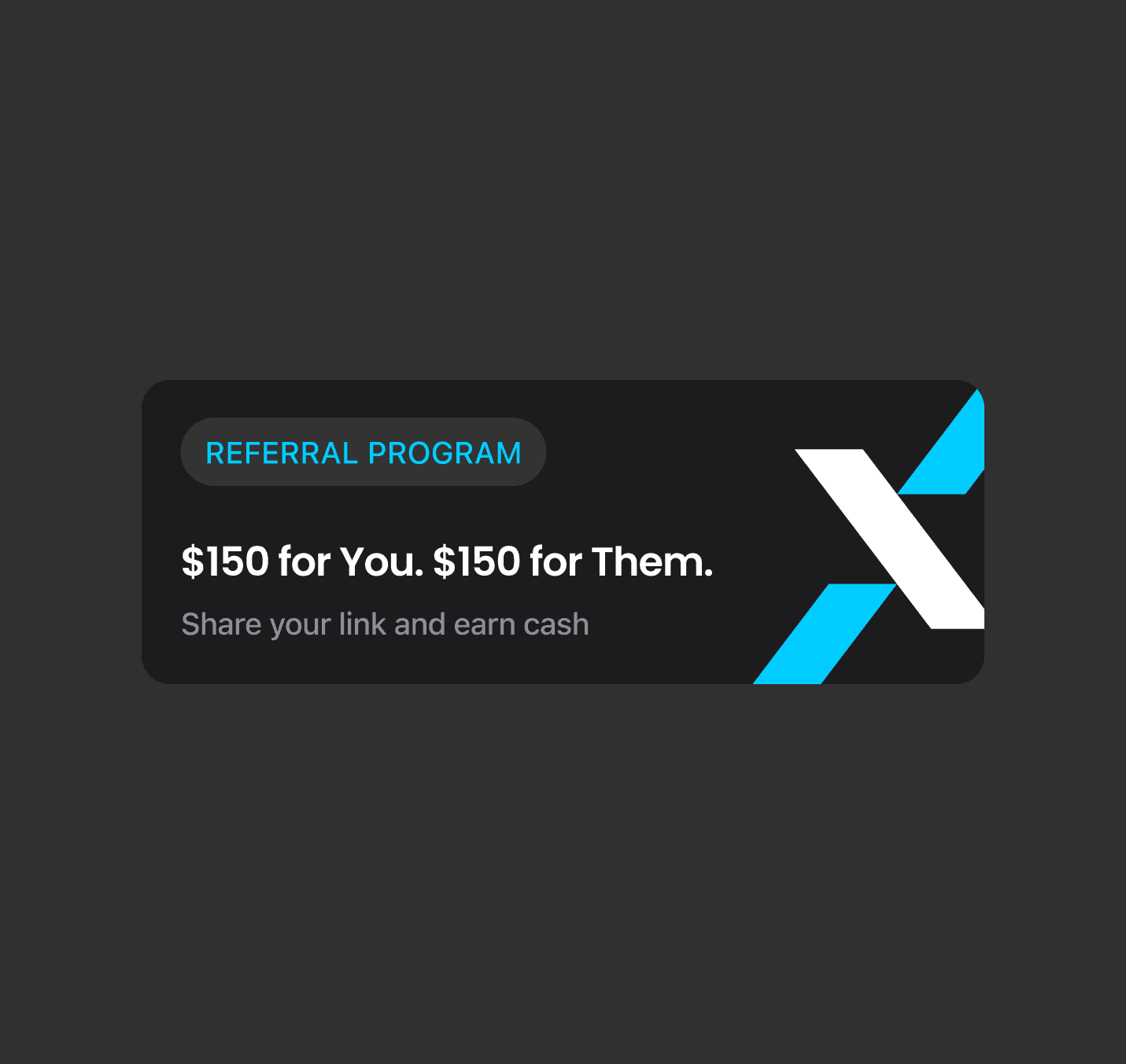Friendby referral program offering $150 to both participants