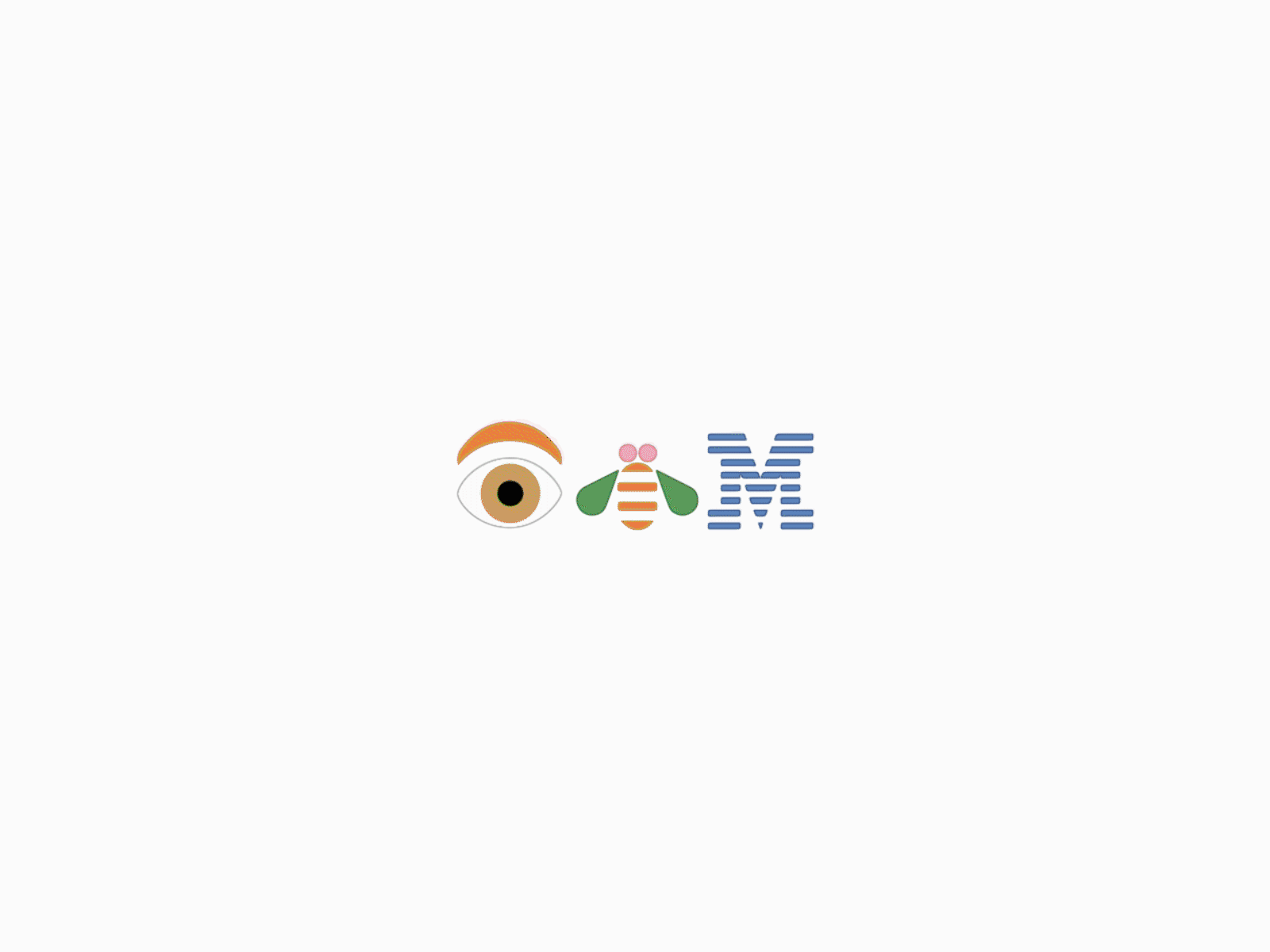 Eye, bee, and M rebus logo